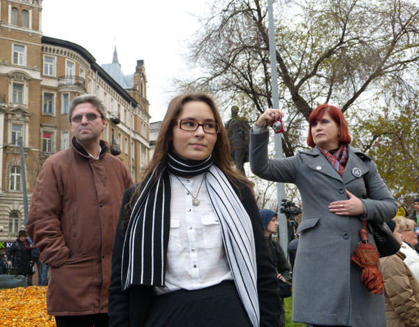 ���� �� ������� ���� ����������������. ��������� �����
The march for freedom of all political prisoners. The participants of a march