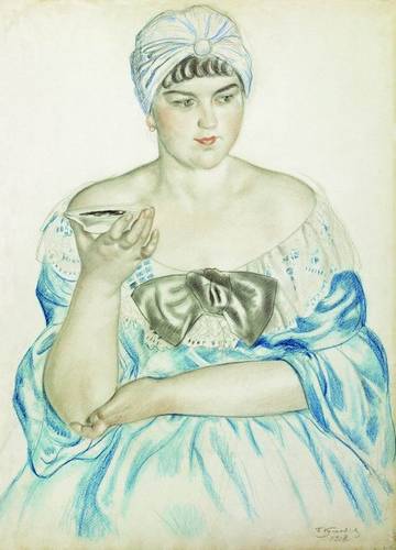 �.�.���������. �������, ������ ���
The woman drinking tea by Boris M. Kustodiyev