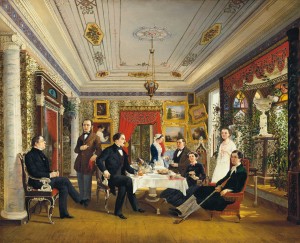 �.�.��������. �� ������ ������
Behind a tea table by A.Y.Voloskov