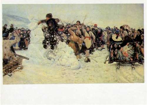 �������� ��.�.�������. ������ �������� �������
Postal card �The capturing of snow fort by Basil I. Surikov�
