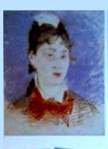 �������� ��. ����. ������� � ������ � ��������� ������ ����������
Postal card �The girl in a dress with the bent corners of collar by Edouard Manet�