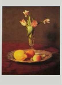 �������� ��. ������-�����. �����, �������, ������ � ���������
Postal card �Lemon, peaches, apples and tulips by Henri Fantin-Latour�