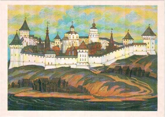 �������� ��.�.������. ������������ ����� ����������
Postal card �Monastery of St George near Novgorod by Valentin P. Fokeyev�