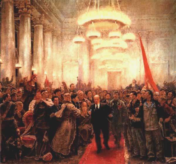 �.�.����������. ��������� �.�.������ �� II ������������� ������ �������
Appearance of Vladimir I. Lenin on II All-Russia congress of Soviets by Alexander N. Samokhvalov