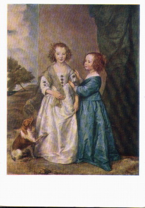 �������� ���� ����. ������� ����������� � ��������� ����
Postal card �Portrait of Philadelphia and Elizabeth by Anthony van Dyck�