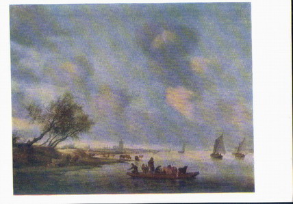 �������� �������� ��� �������. ��������� �� ������ � ������������ �������
Postal card �Ferry on the ferry in vicinities of Arngem by Salomon van Ruysdael�
