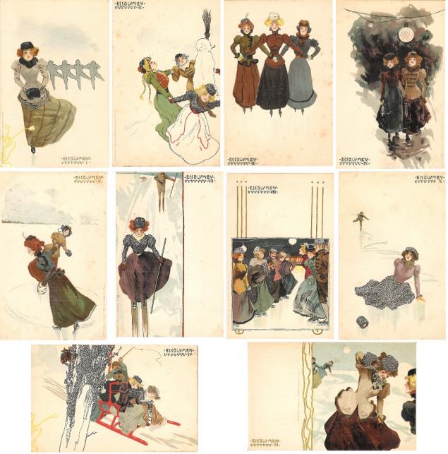 ����� �������� ��. �������. ����� ����
Set of postal cards �Eisblumen by Raphael Kirchner�