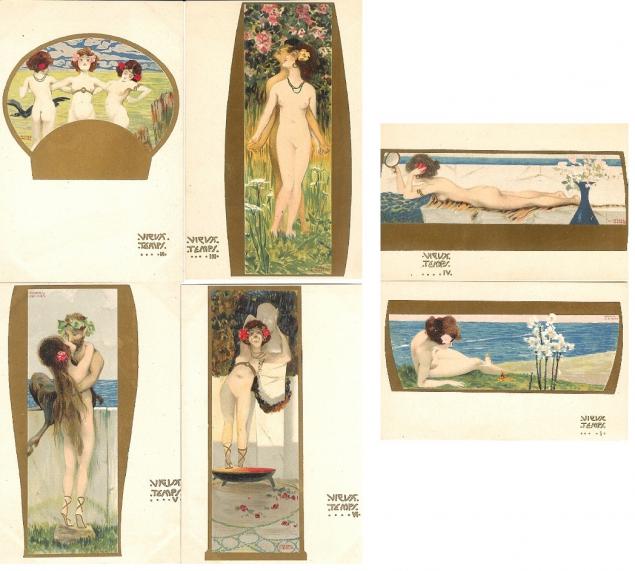 ����� �������� ��. �������. ������ ������
Set of postal cards �Old time by Raphael Kirchner�