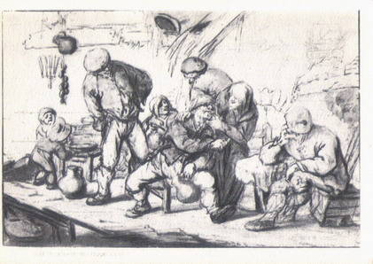 �������� ������� ��� ������. ����� � �������
Postal card �Stage in pot-house by Adriaen von Ostade�