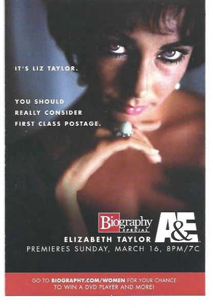 �������� ��������� ������
Postal card �Elizabeth Taylor�