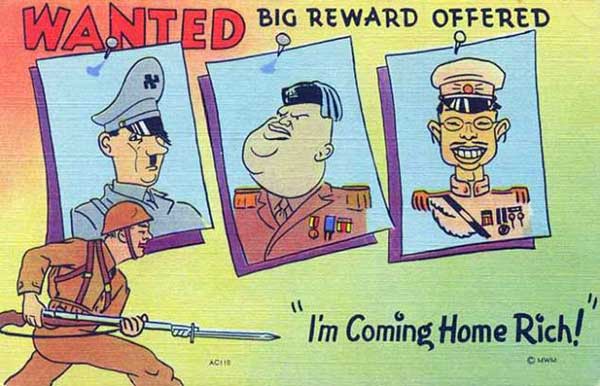 �������� �������, ���������, ������
Postal card �Hitler, Mussolini, Tojo�