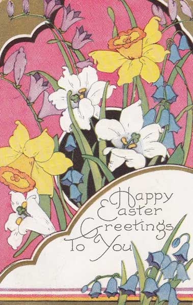 �������� ���������� ���� ���������� �����
Postal card �Happy Easter greetings to you�