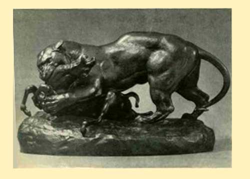 �������� �����. ������ � ��������
Postal card �Lioness and antelope by Bari�