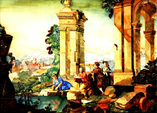 �������� ��������� �������. ������������� ������� ������
Postal card �The Amber Room. The Florentine mosaic. Sight�