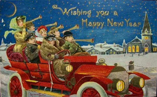 ��������. ������� �� ����������
Postal card. Party with tubes on car