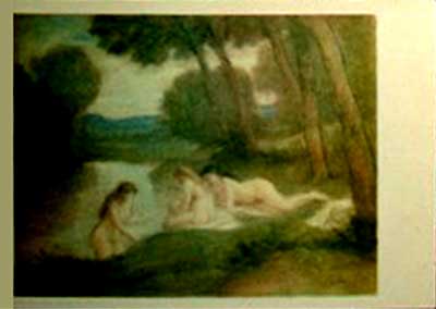 �������� ������� � ������������
Postal card �Landscape with bathers�