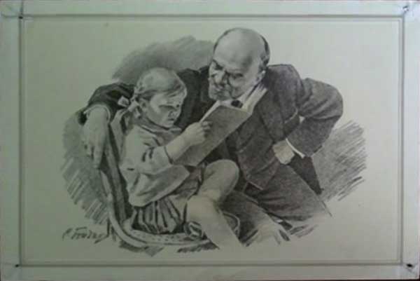 �������� ��.�.����� � �������
Postal card �Vladimir I. Lenin and girl�