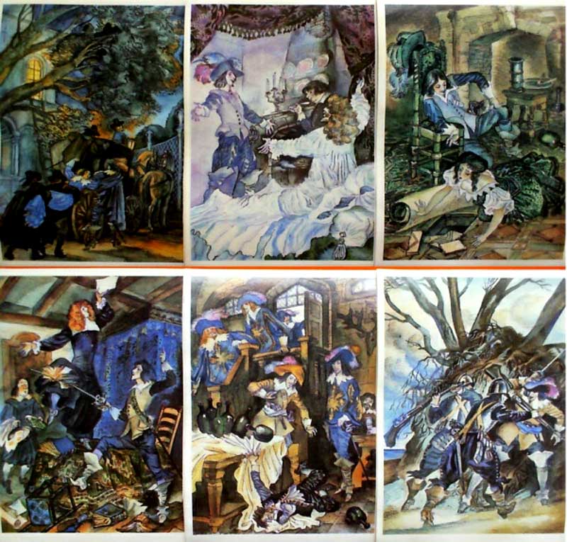 ����� �������� ��. ����������. ��� ��������
Set of postal cards �Three musketeers by L. Nepomnyashchy�