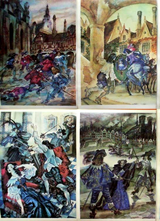 ����� �������� ��. ����������. ��� ��������
Set of postal cards �Three musketeers by L. Nepomnyashchy�